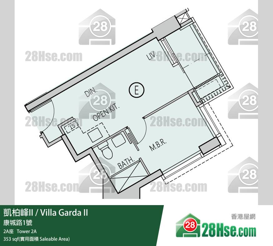 凱柏峰 II 2A座 12樓 E室 平面圖 凱柏峰 II 2A座 12樓 E室 平面圖