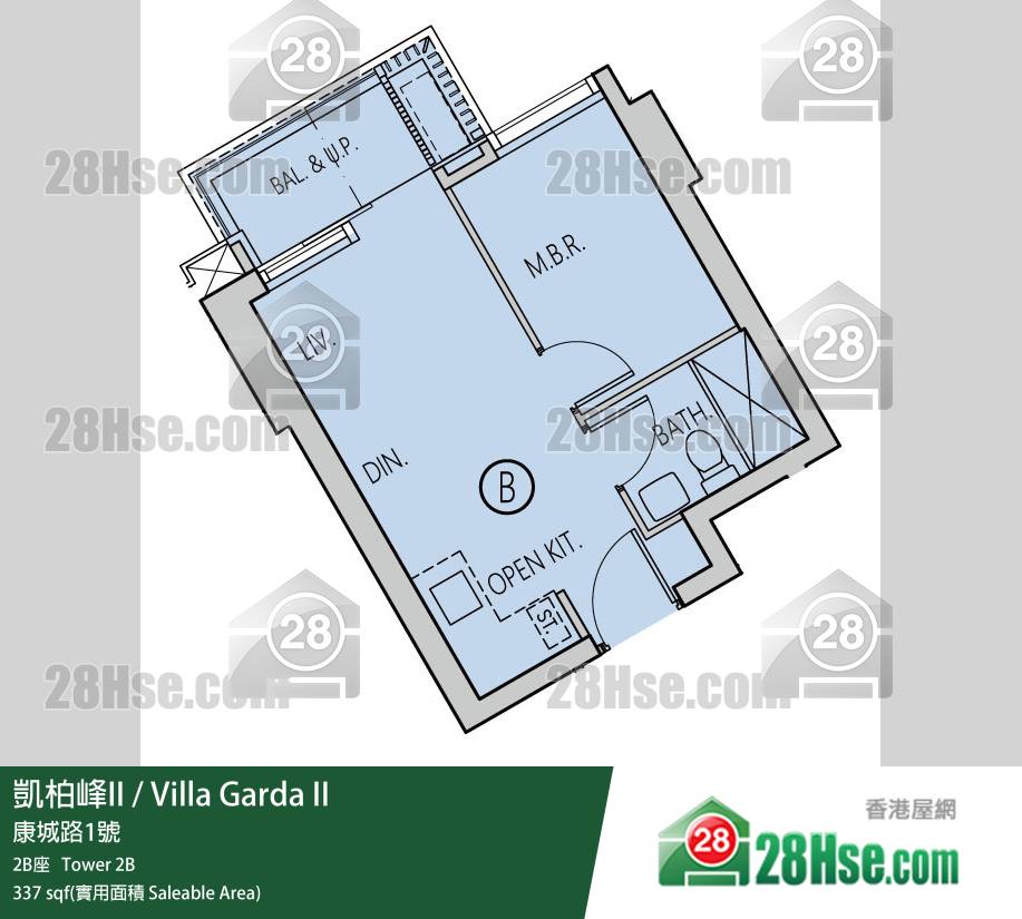 Villa Garda II, Flat B, 18/F, Tower 2(2b) Of Villa Garda Ii (凱柏峰 Ii) FloorPlan Villa Garda II, Flat B, 18/F, Tower 2(2b) Of Villa Garda Ii (凱柏峰 Ii) FloorPlan