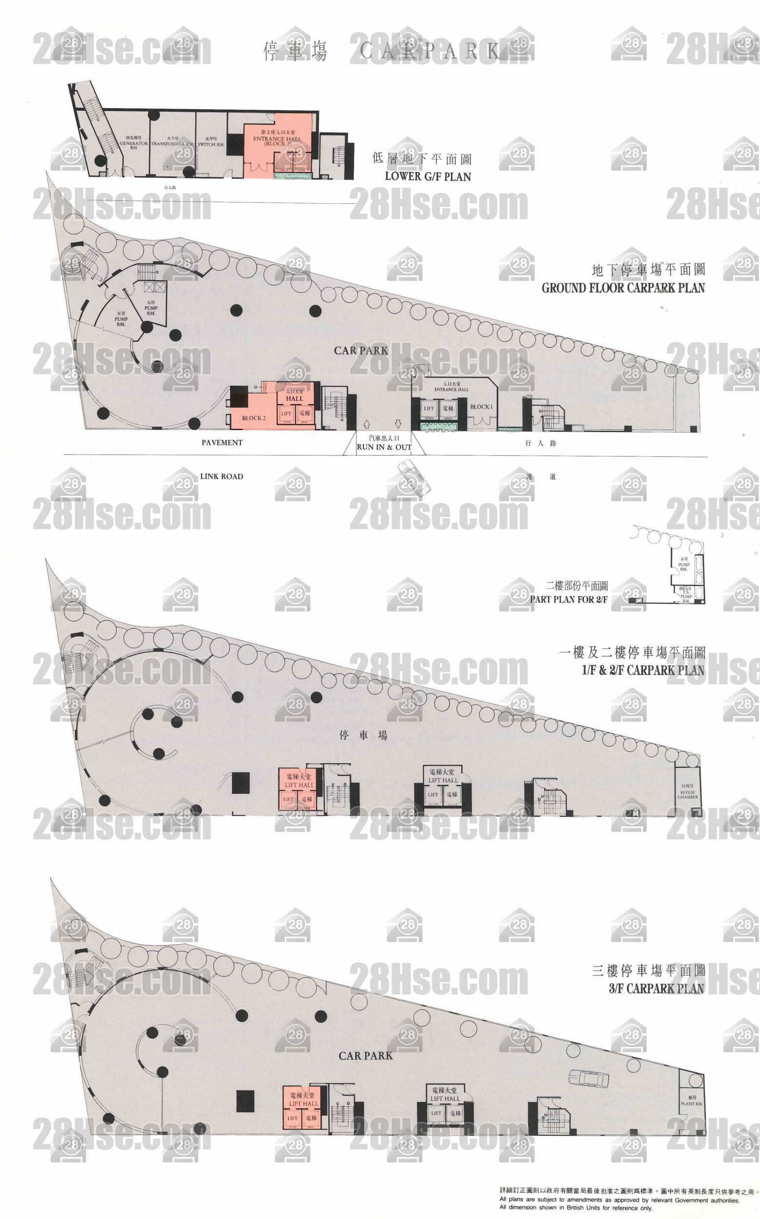 滙翠台 停車位平面圖 平面圖 滙翠台 停車位平面圖 平面圖