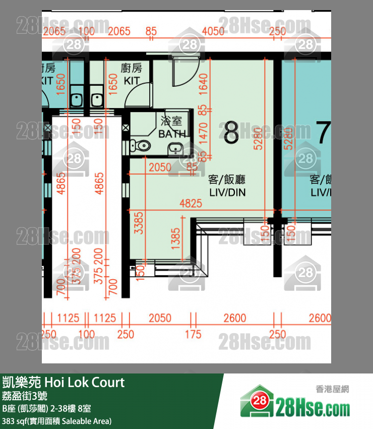 Hoi Lok Court Unit FloorPlan (Provided by 28Hse) Hoi Lok Court Unit FloorPlan (Provided by 28Hse)