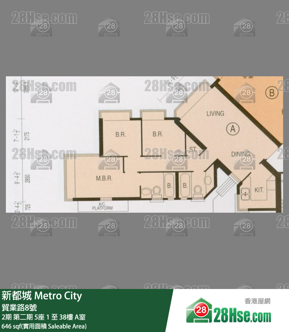 新都城 單位平面圖(由 28Hse 提供) 新都城 單位平面圖(由 28Hse 提供)
