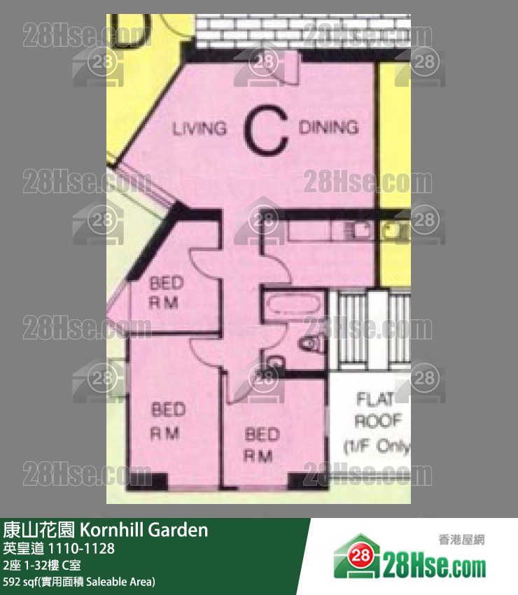 Kornhill Garden Unit FloorPlan (Provided by 28Hse) Kornhill Garden Unit FloorPlan (Provided by 28Hse)