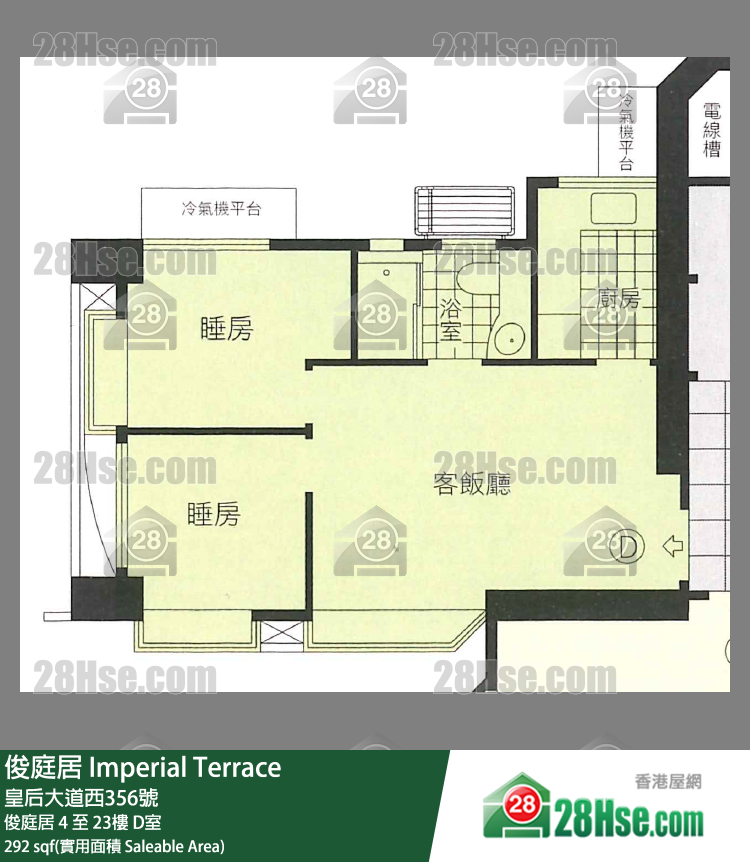 俊庭居 單位平面圖(由 28Hse 提供) 俊庭居 單位平面圖(由 28Hse 提供)