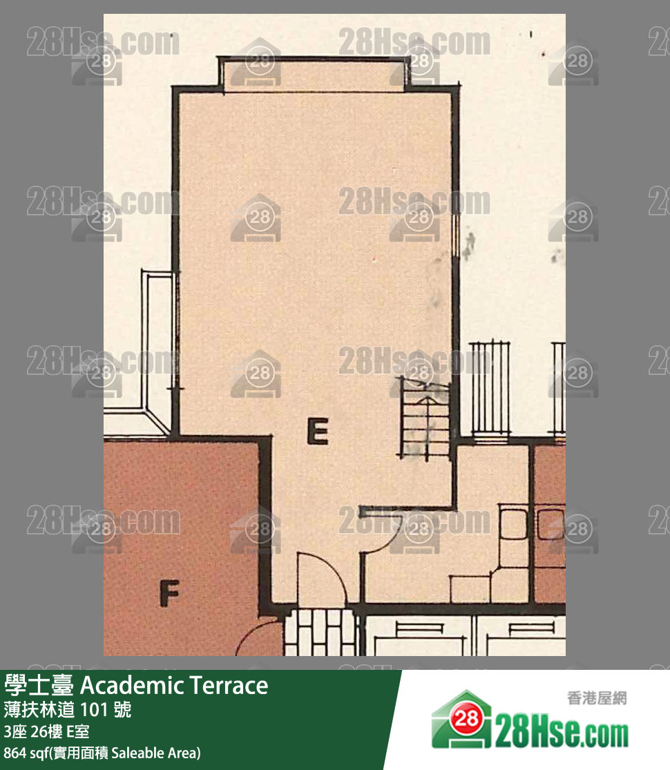 學士臺 單位平面圖(由 28Hse 提供) 學士臺 單位平面圖(由 28Hse 提供)
