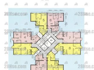 渔安苑 B座 ( 彩安阁 ) 1-35楼 平面图