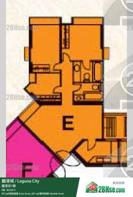 麗港城 9座 15樓 E室 平面圖 麗港城 9座 15樓 E室 平面圖