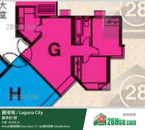 麗港城 33座 12樓 G室 平面圖 麗港城 33座 12樓 G室 平面圖