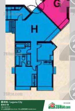 麗港城 37座 26樓 H室 平面圖 麗港城 37座 26樓 H室 平面圖
