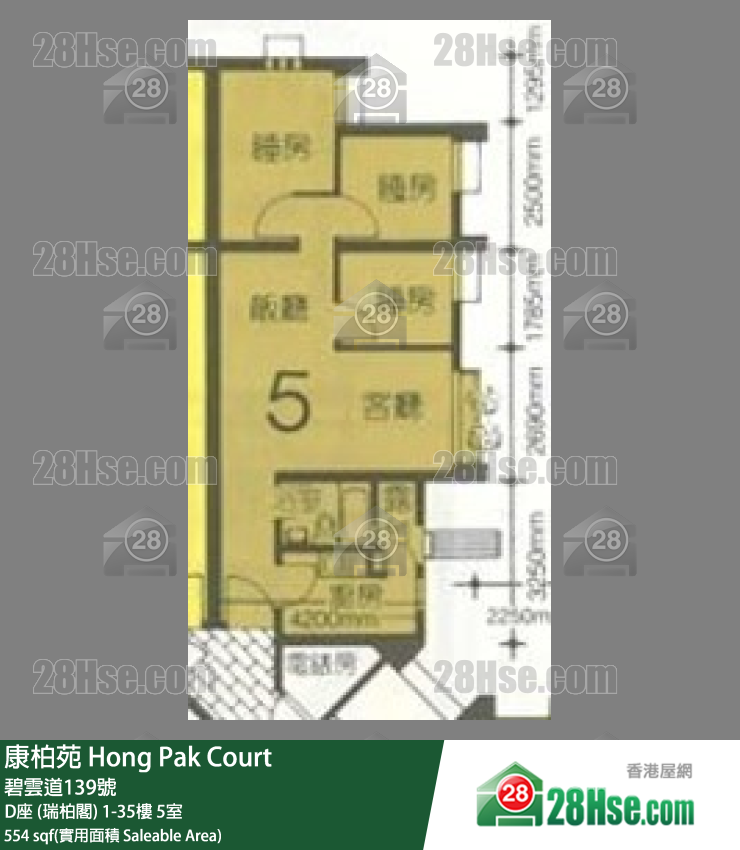 康柏苑 單位平面圖(由 28Hse 提供) 康柏苑 單位平面圖(由 28Hse 提供)