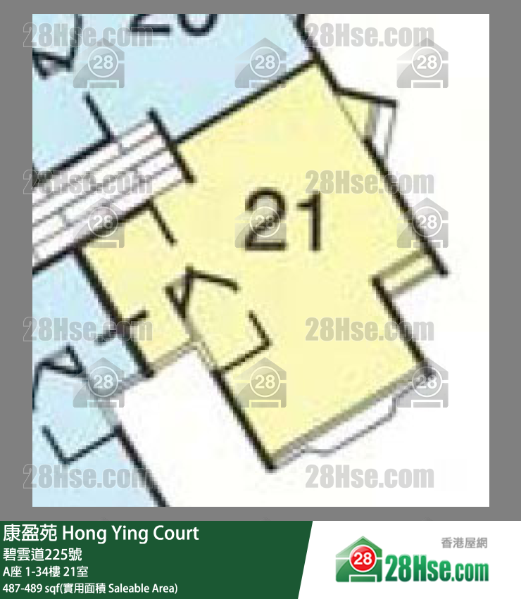 康盈苑 單位平面圖(由 28Hse 提供) 康盈苑 單位平面圖(由 28Hse 提供)