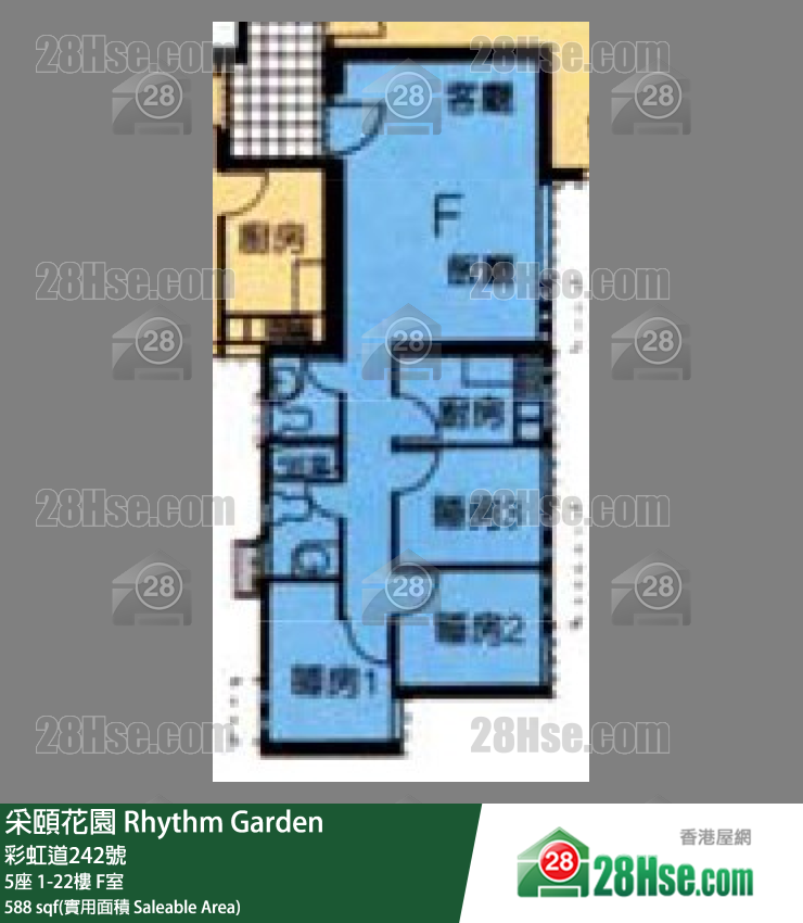 采頤花園 單位平面圖(由 28Hse 提供) 采頤花園 單位平面圖(由 28Hse 提供)