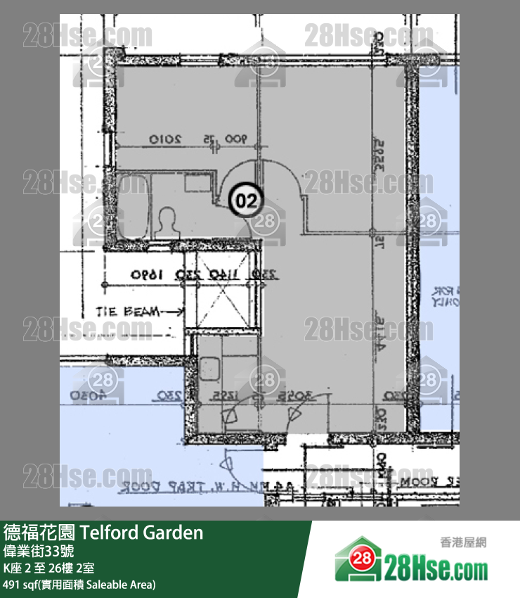德福花園 單位平面圖(由 28Hse 提供) 德福花園 單位平面圖(由 28Hse 提供)