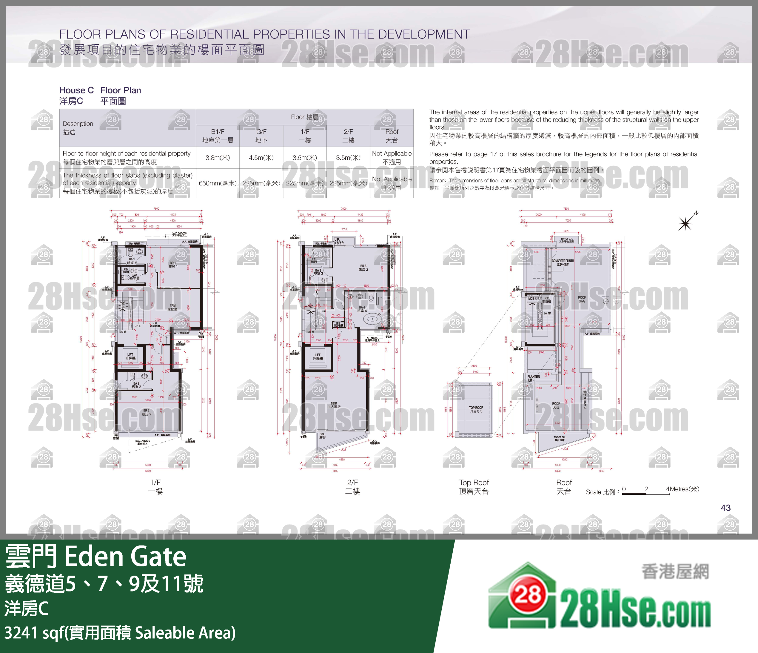 雲門 單位平面圖(由 28Hse 提供) 雲門 單位平面圖(由 28Hse 提供)