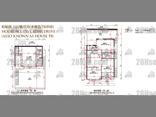 红山半岛 第3期B区(独立屋) 松柏径150座 平面图