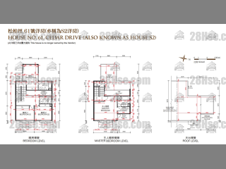 红山半岛 第3期B区(独立屋) 松柏径61座 平面图