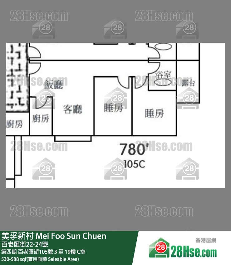 Mei Foo Sun Chuen Unit FloorPlan (Provided by 28Hse) Mei Foo Sun Chuen Unit FloorPlan (Provided by 28Hse)
