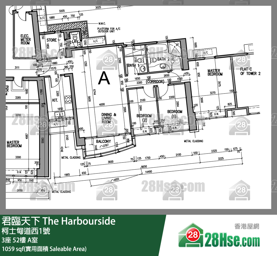 The Harbourside Unit FloorPlan (Provided by 28Hse) The Harbourside Unit FloorPlan (Provided by 28Hse)