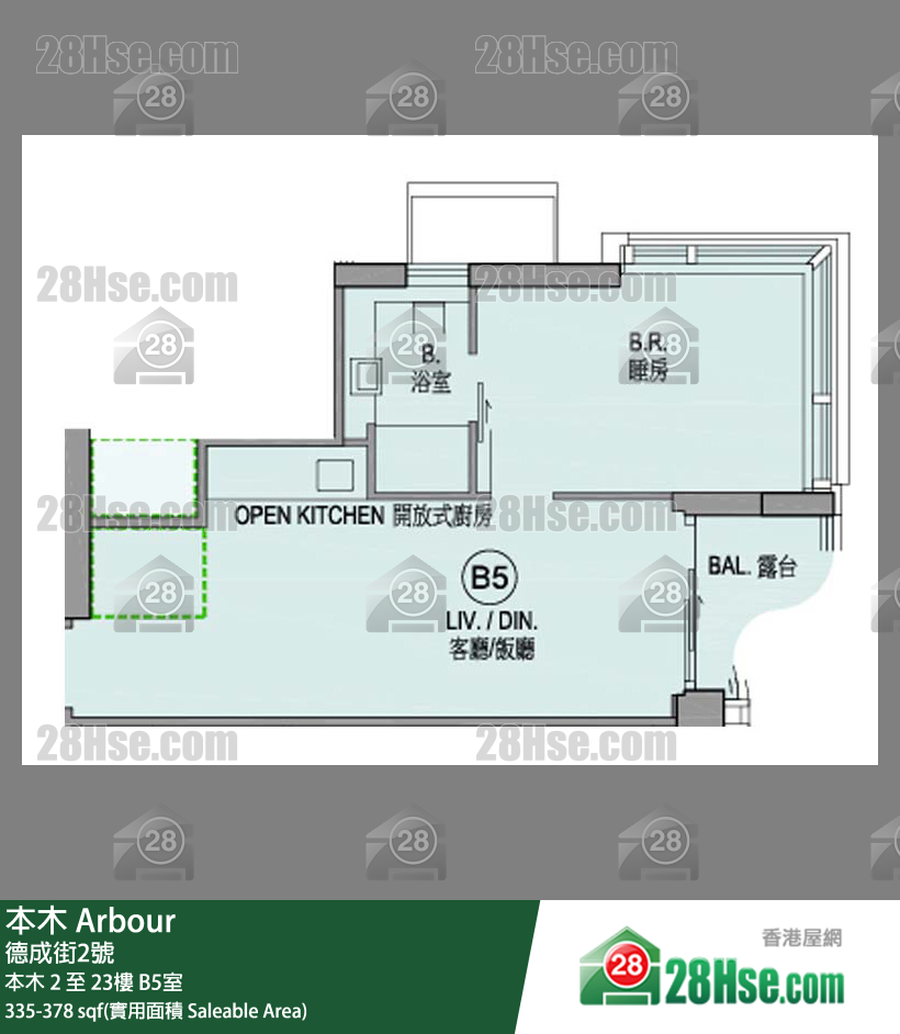 本木 單位平面圖(由 28Hse 提供) 本木 單位平面圖(由 28Hse 提供)