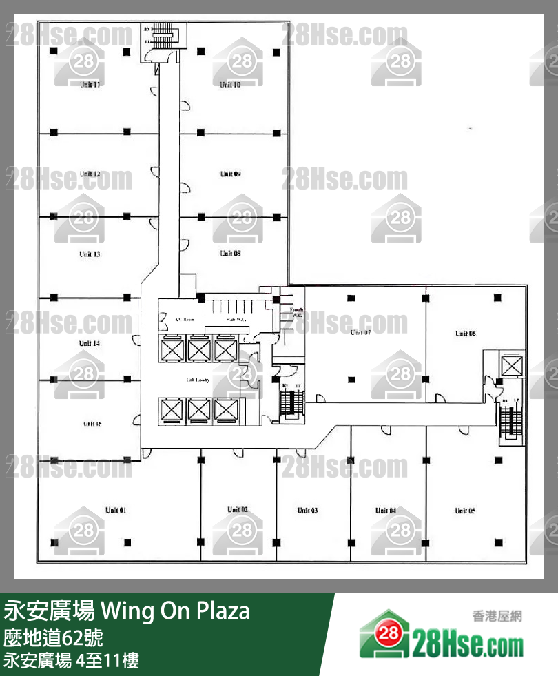 永安廣場 4-11樓 平面圖 永安廣場 4-11樓 平面圖