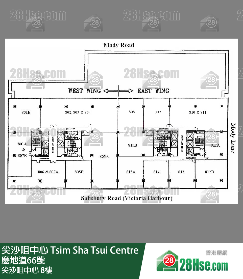 Tsim Sha Tsui Centre 8/f FloorPlan Tsim Sha Tsui Centre 8/f FloorPlan