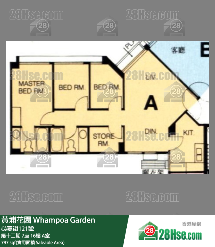 黃埔花園 單位平面圖(由 28Hse 提供) 黃埔花園 單位平面圖(由 28Hse 提供)