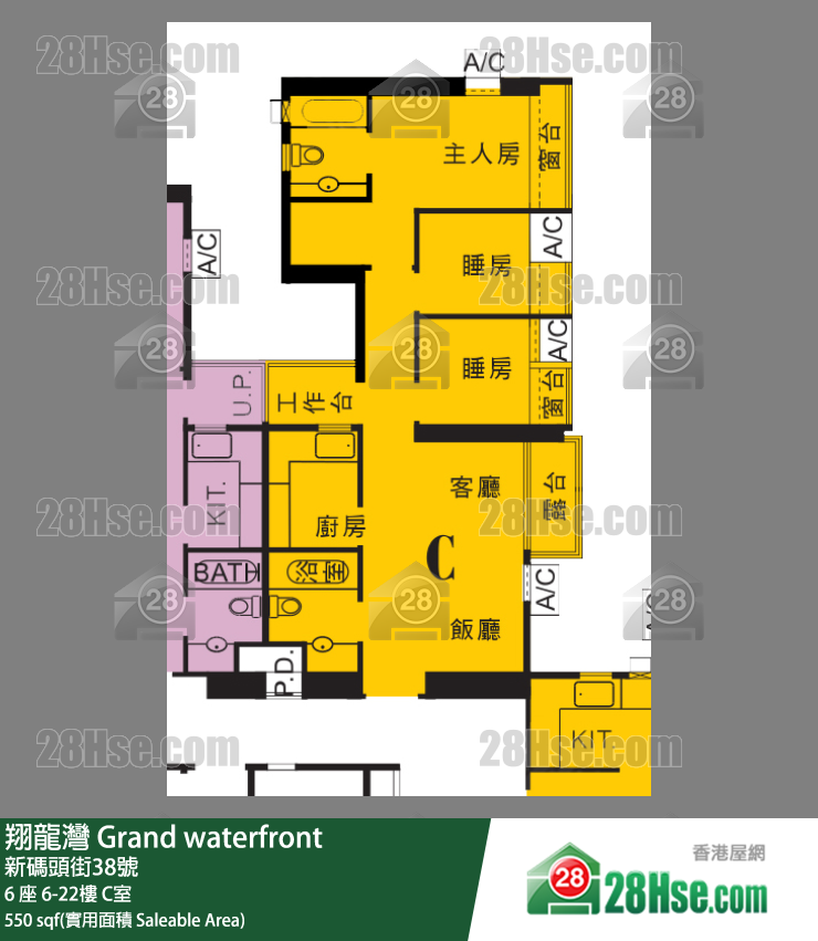 Grand Waterfront Unit FloorPlan (Provided by 28Hse) Grand Waterfront Unit FloorPlan (Provided by 28Hse)