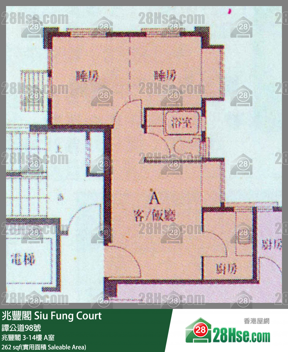 兆豐閣 單位平面圖(由 28Hse 提供) 兆豐閣 單位平面圖(由 28Hse 提供)
