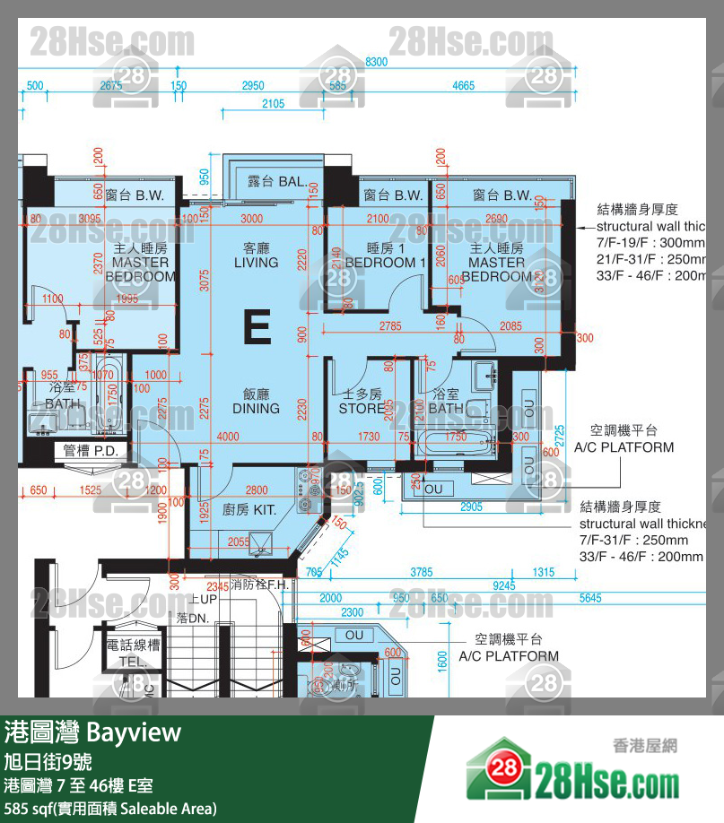 港圖灣 單位平面圖(由 28Hse 提供) 港圖灣 單位平面圖(由 28Hse 提供)