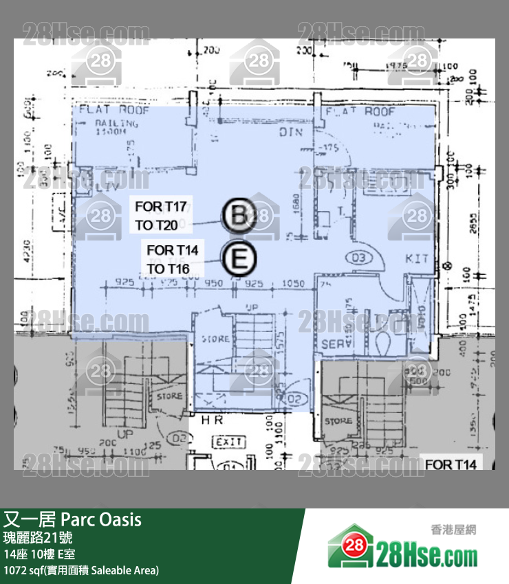 又一居 單位平面圖(由 28Hse 提供) 又一居 單位平面圖(由 28Hse 提供)