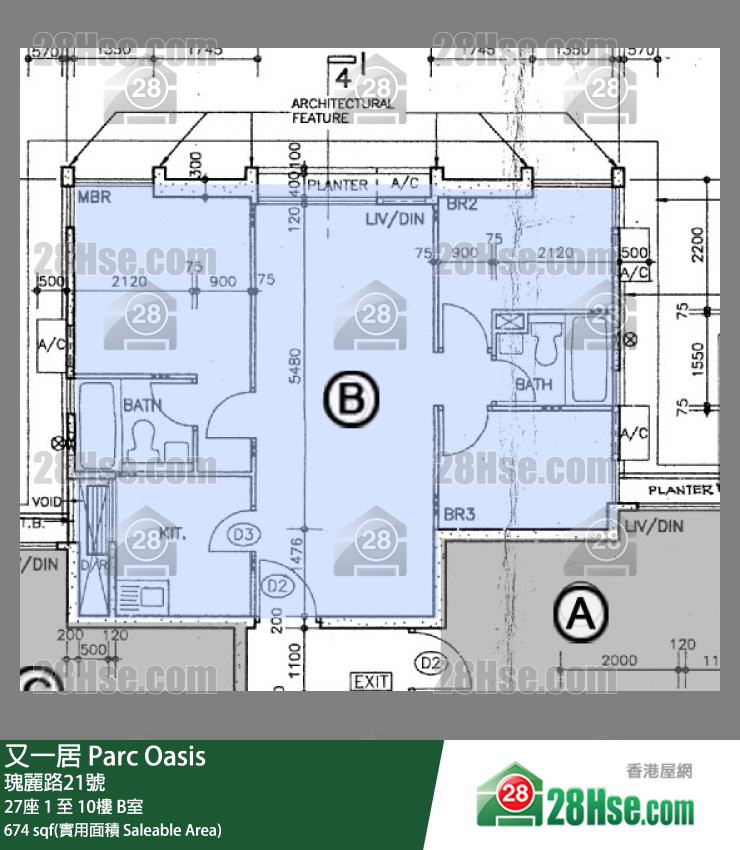 又一居 單位平面圖(由 28Hse 提供) 又一居 單位平面圖(由 28Hse 提供)