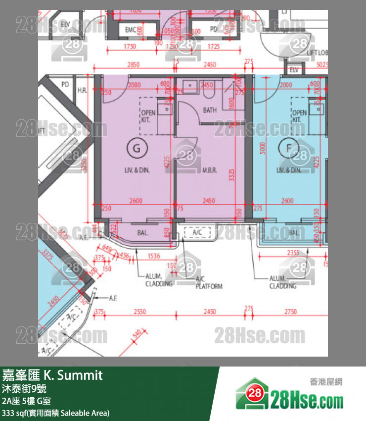 K. Summit Unit FloorPlan (Provided by 28Hse) K. Summit Unit FloorPlan (Provided by 28Hse)