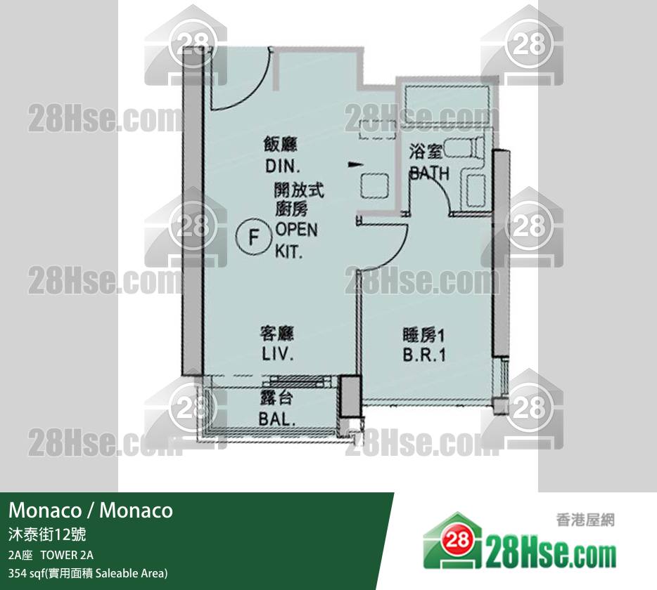 Monaco 第1期(Monaco) 2A座 15樓 F室 平面圖 Monaco 第1期(Monaco) 2A座 15樓 F室 平面圖